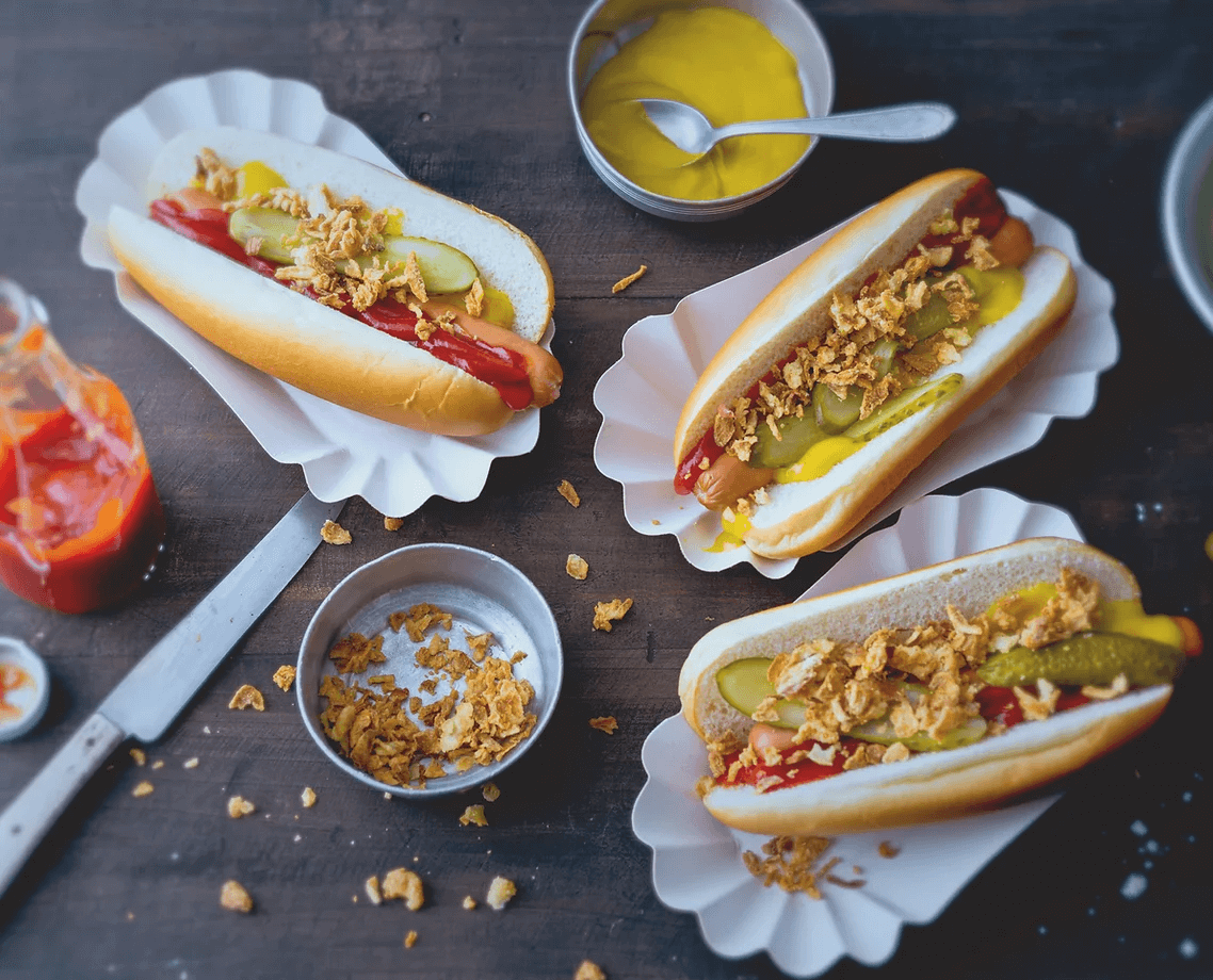 Fresh deli hot dogs